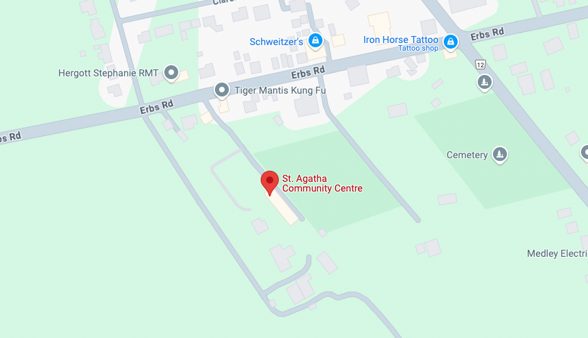 Map preview for St. Agatha Community Centre